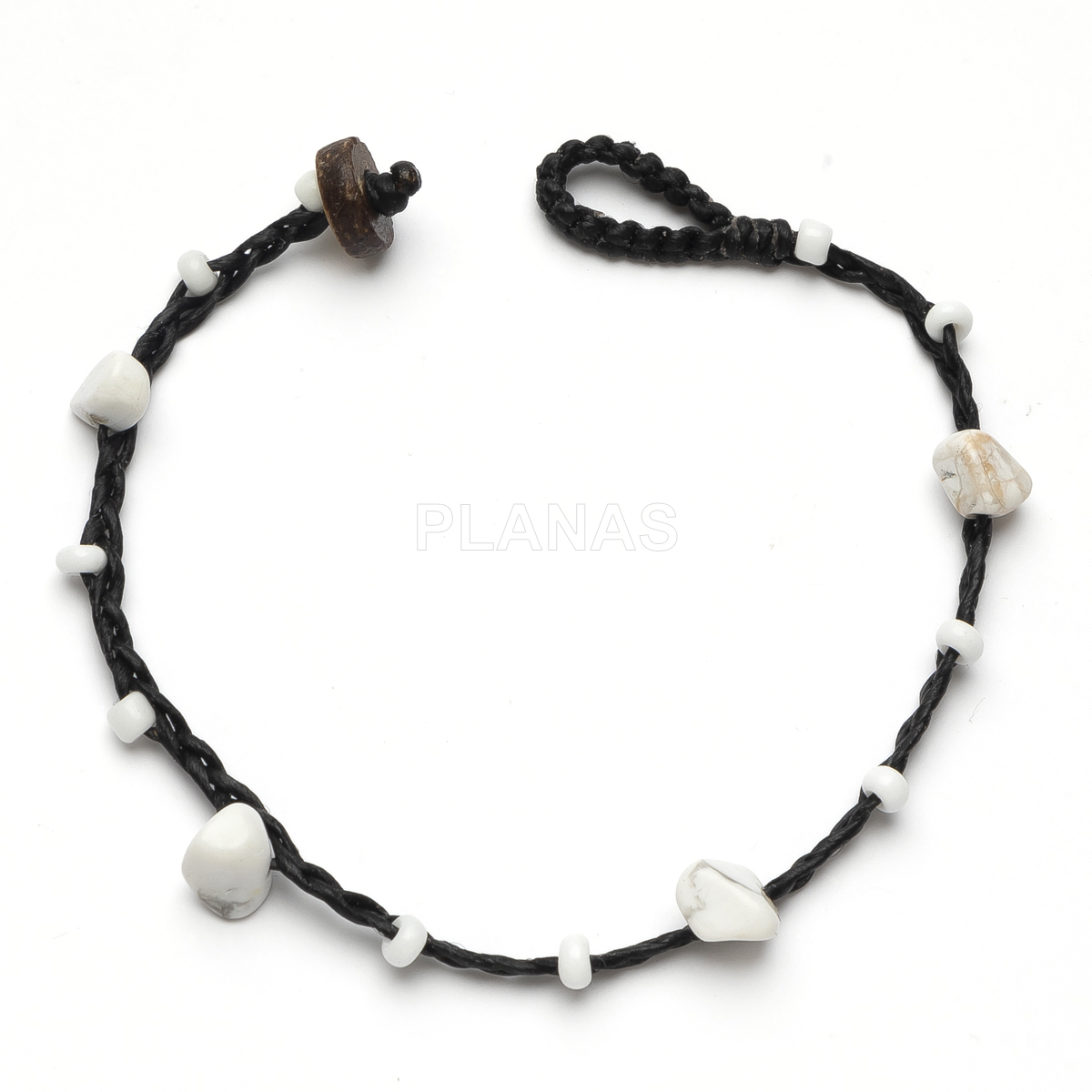 Pulsera con hilo encerado resistente al agua. 
