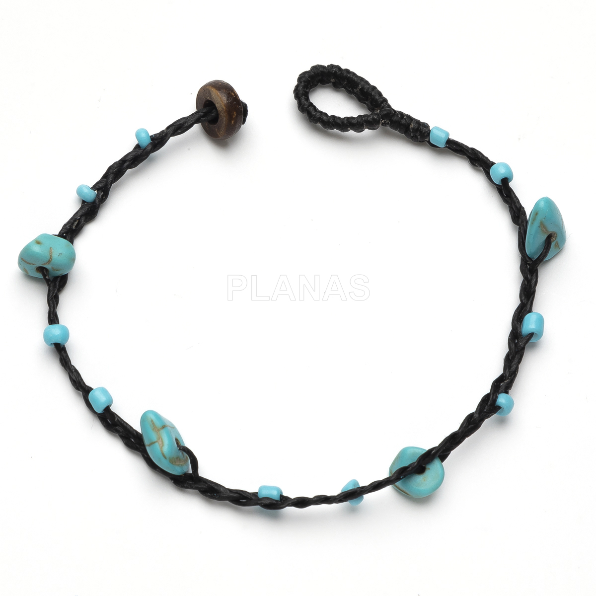 Pulsera con hilo encerado resistente al agua. 