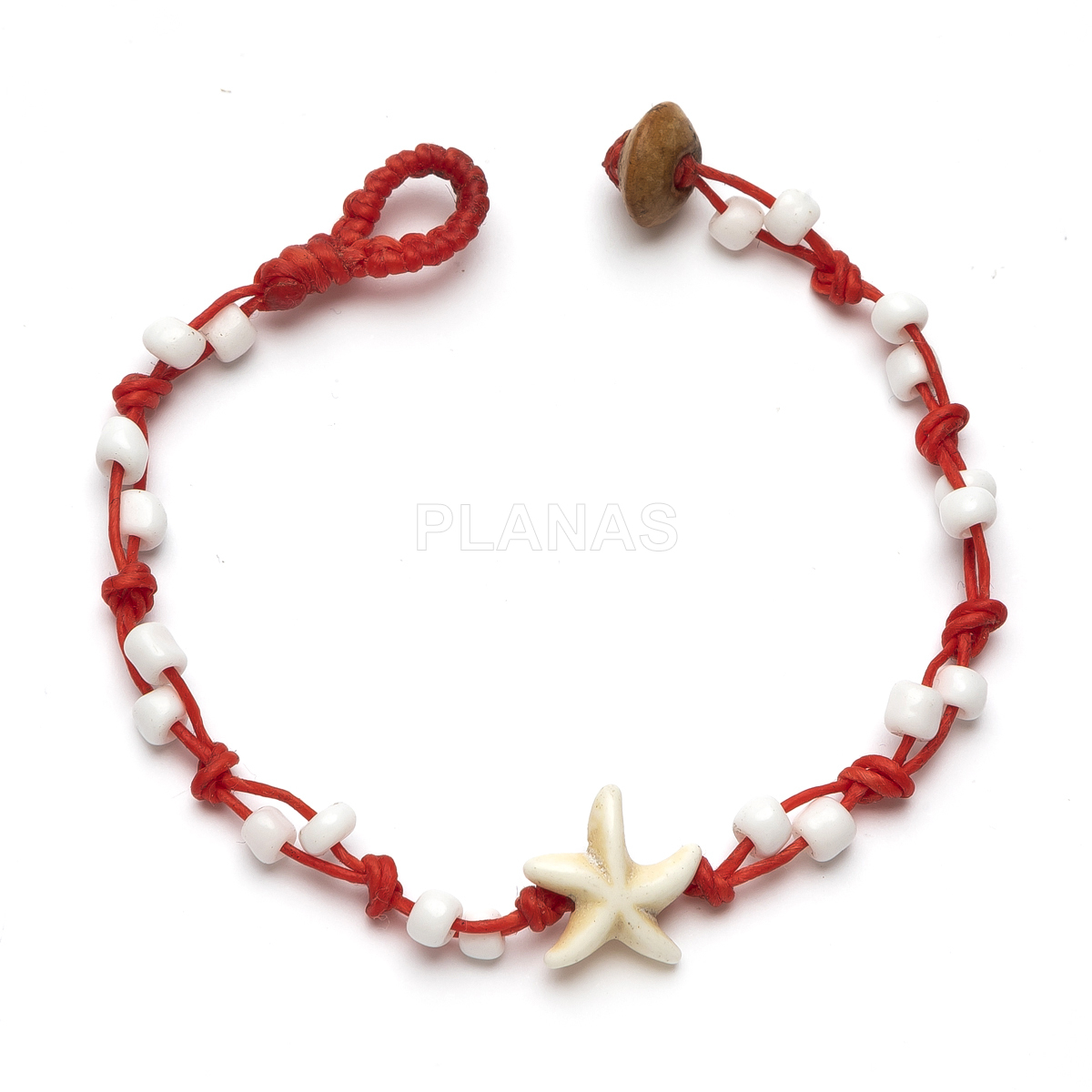 Pulsera con hilo encerado resistente al agua. 