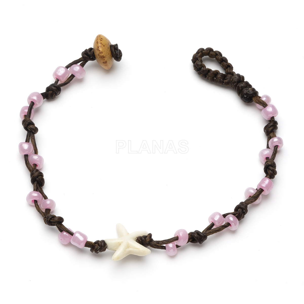 Pulsera con hilo encerado resistente al agua. 