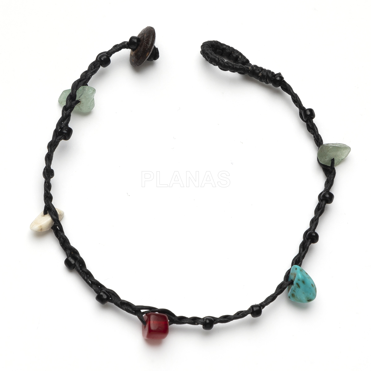 Pulsera con hilo encerado resistente al agua. 