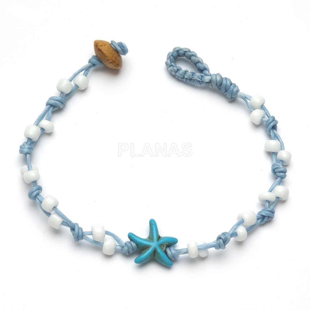Pulsera con hilo encerado resistente al agua. 