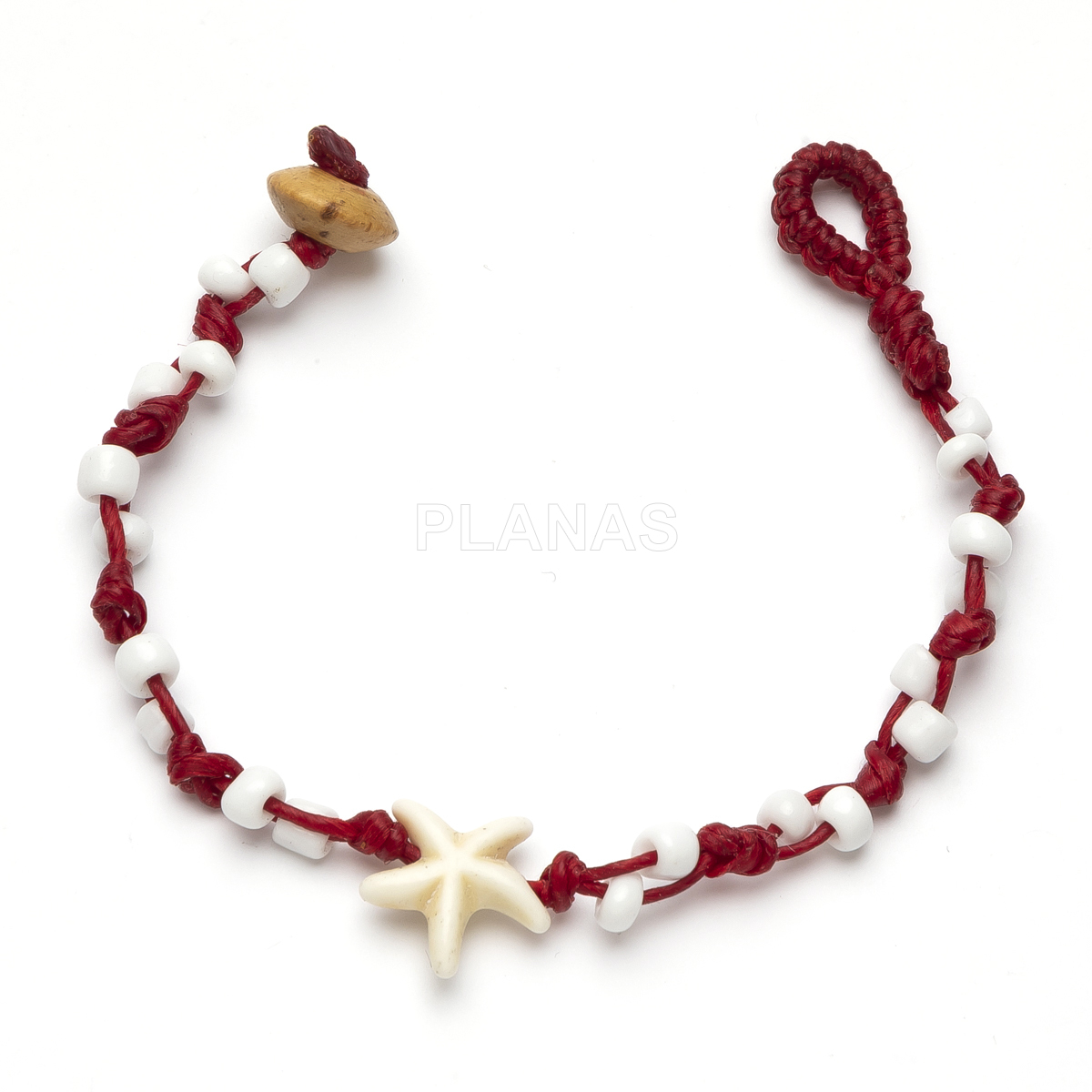 Pulsera con hilo encerado resistente al agua. 
