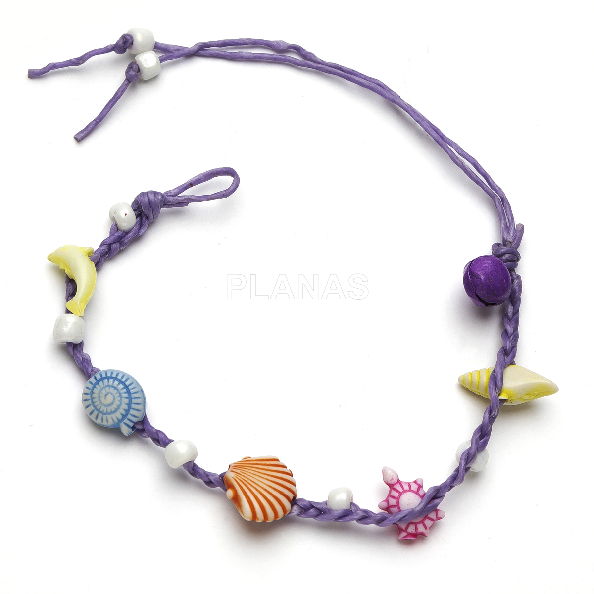 Pulsera infantil con hilo encerado resistente al agua. 
