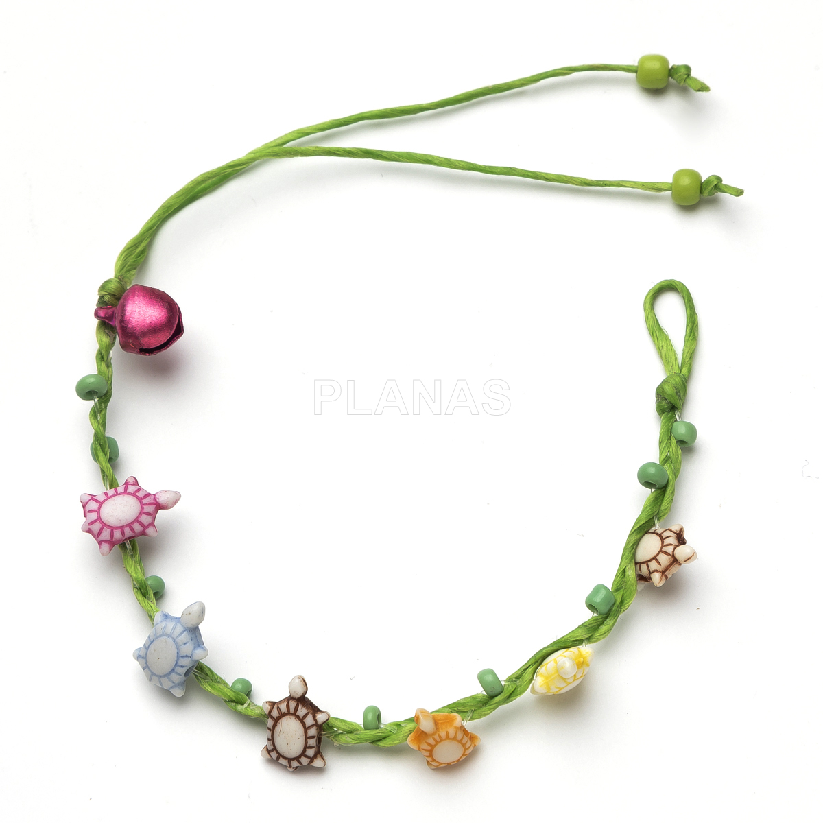 Pulsera infantil con hilo encerado resistente al agua. 