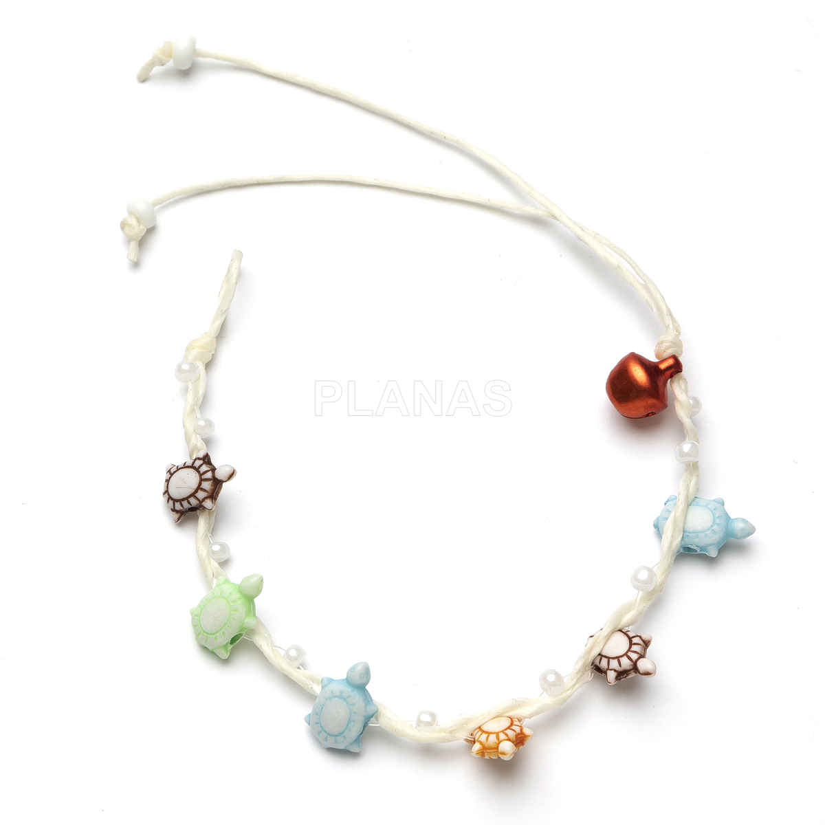 Pulsera infantil con hilo encerado resistente al agua. 