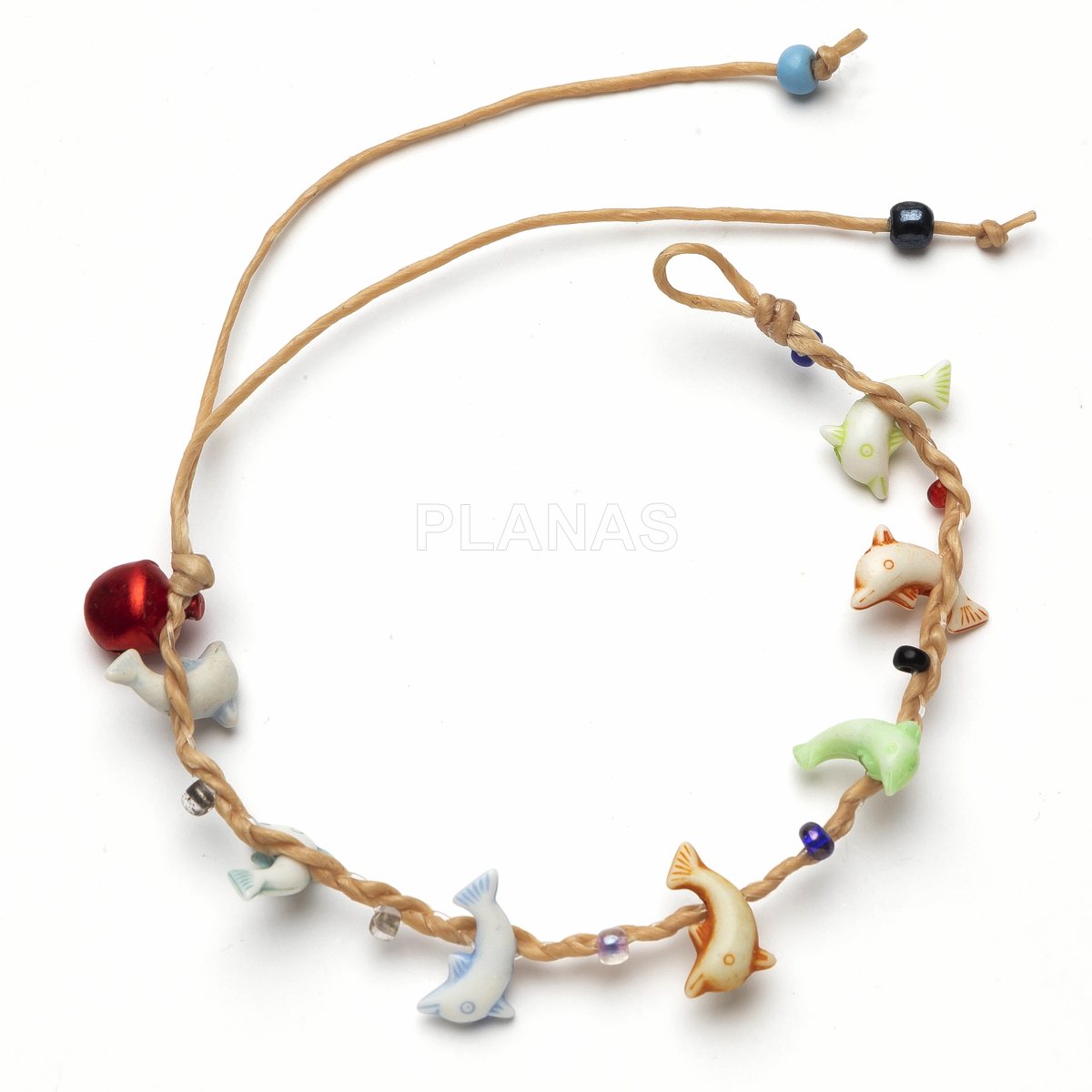 Pulsera infantil con hilo encerado resistente al agua. 