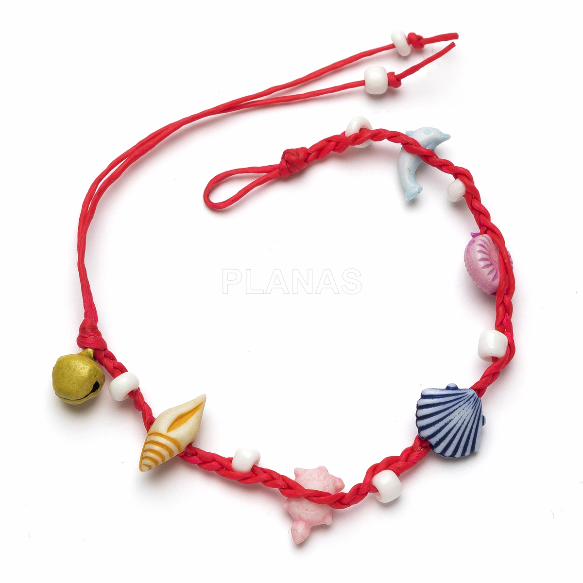 Pulsera infantil con hilo encerado resistente al agua. 