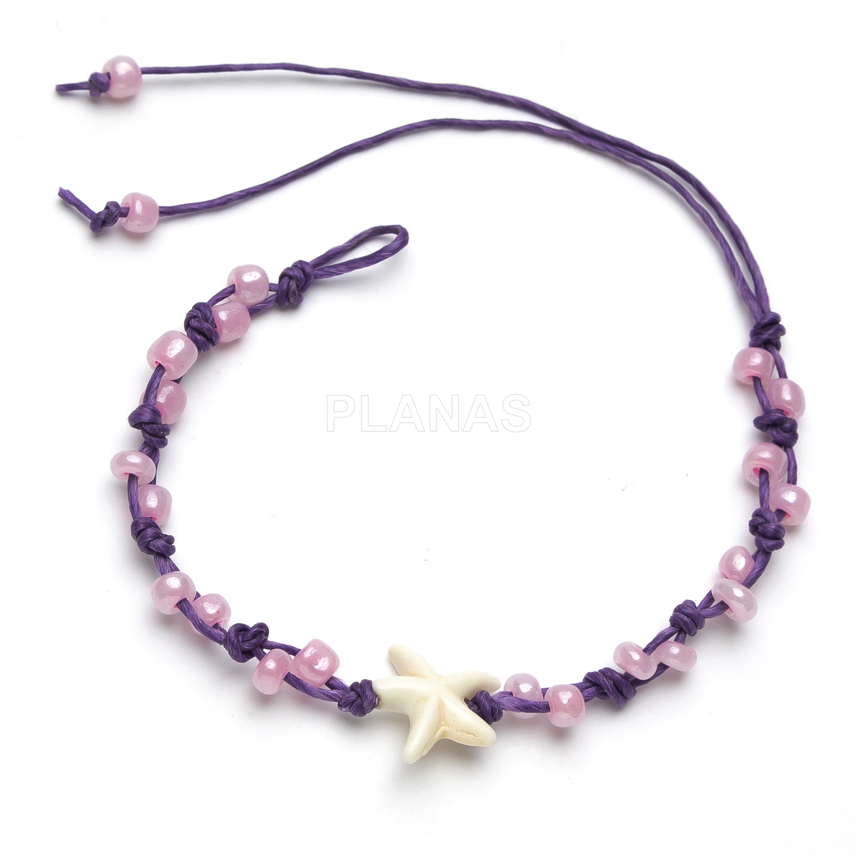 Pulsera infantil con hilo encerado resistente al agua. 