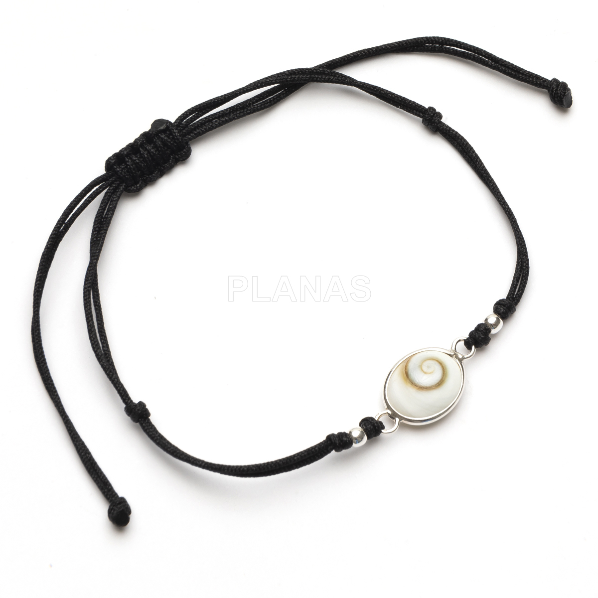 Pulsera macramé en Plata de ley.  