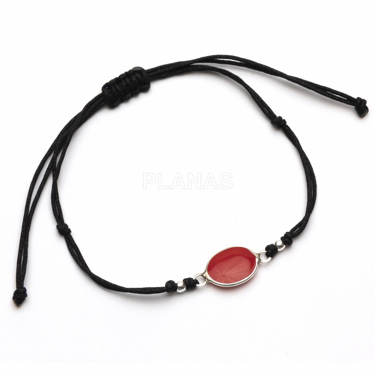Pulsera macramé en Plata de ley.  