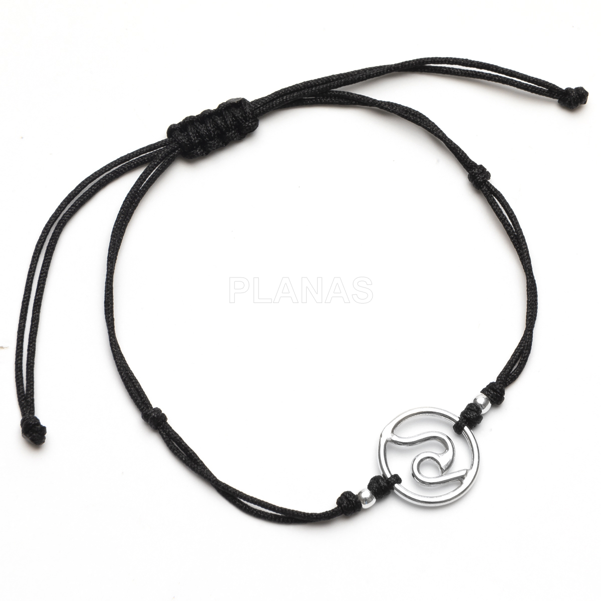 Pulsera macramé en Plata de ley.  