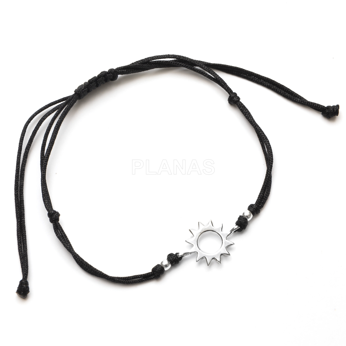 Pulsera macramé en Plata de ley.  