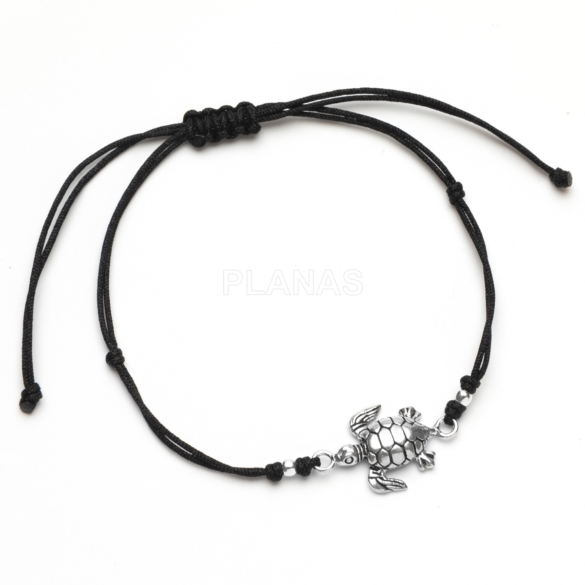 Pulsera macramé en Plata de ley.  