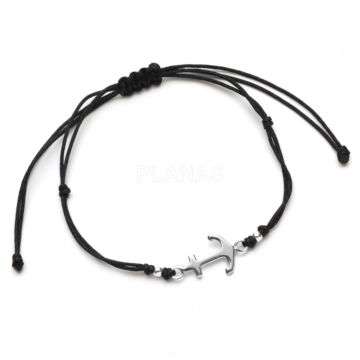 Pulsera macramé en Plata de ley.  