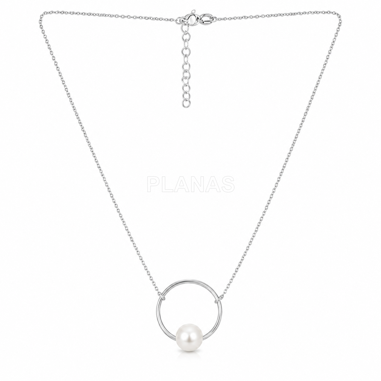 Collar en Plata de ley y Perla Cultivada.