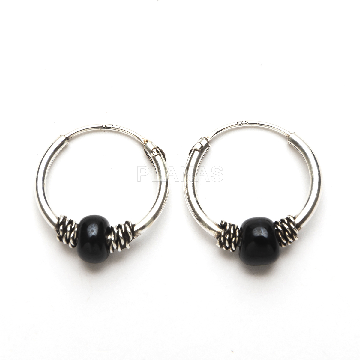 Aros en Plata de ley y esmalte. 