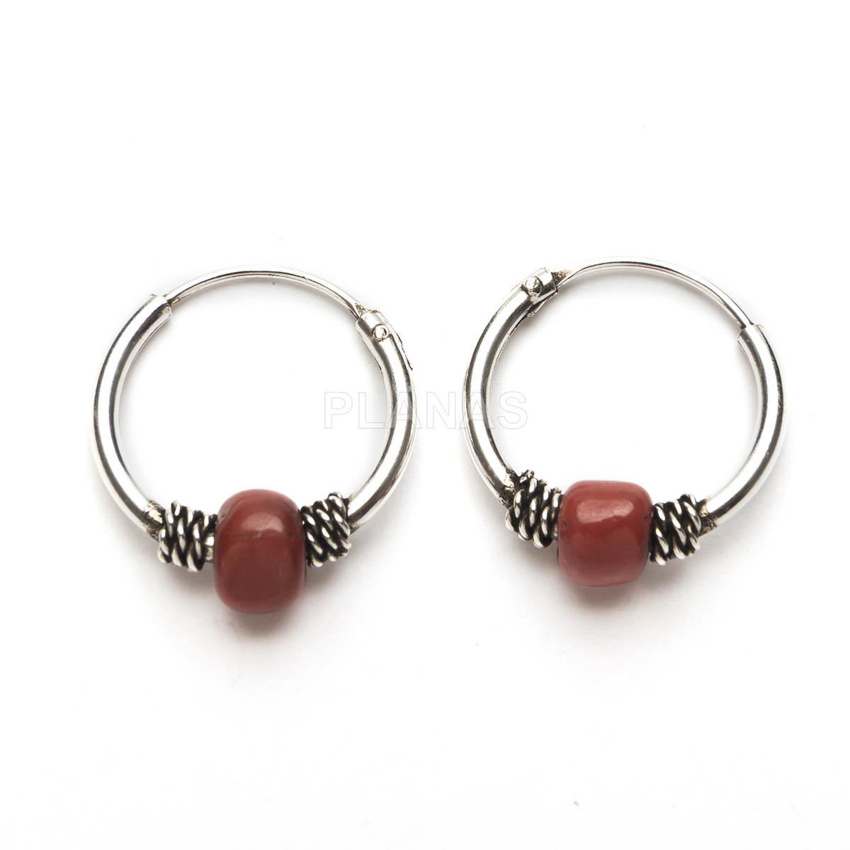 Aros en Plata de ley y esmalte. 