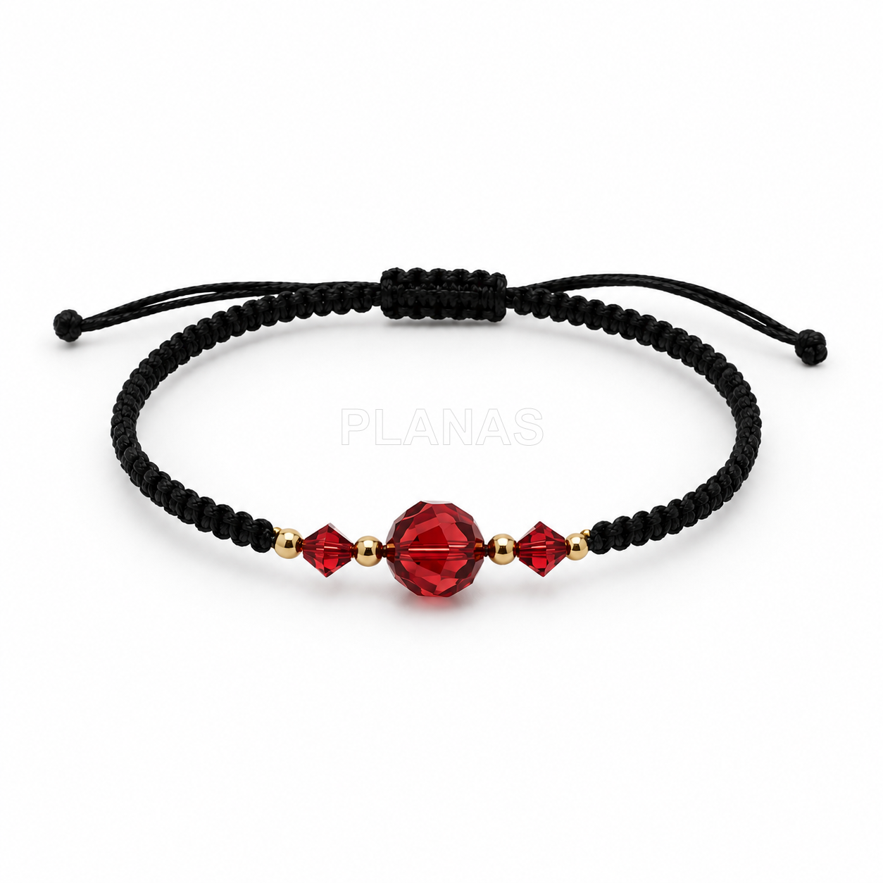 Pulseira de macramê em prata de lei e banhada a ouro com contas tupi e swarovski.
