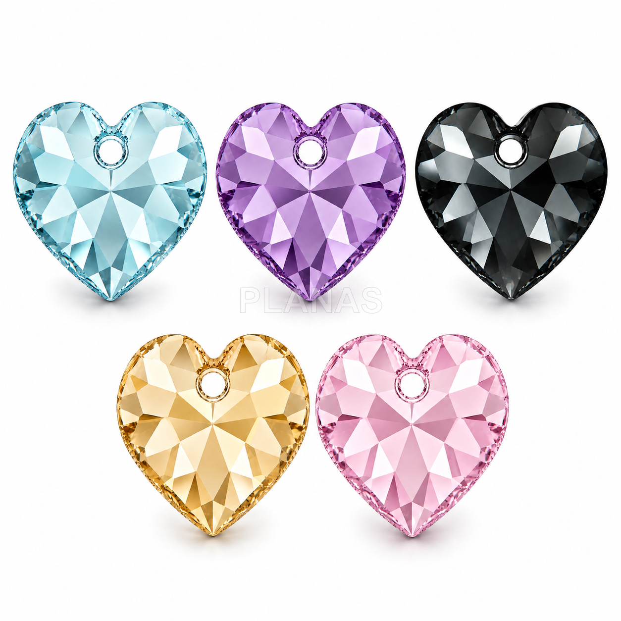 Colgante  Cristal, Componente Swarovski, 8mm. CORAZÓN