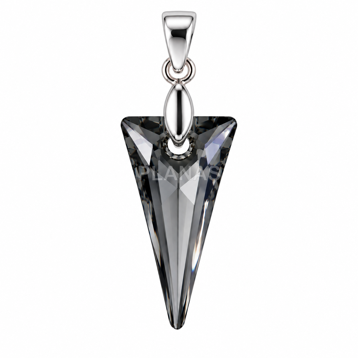 Colgante en Plata de ley rodiada con Componente Swarovski.  