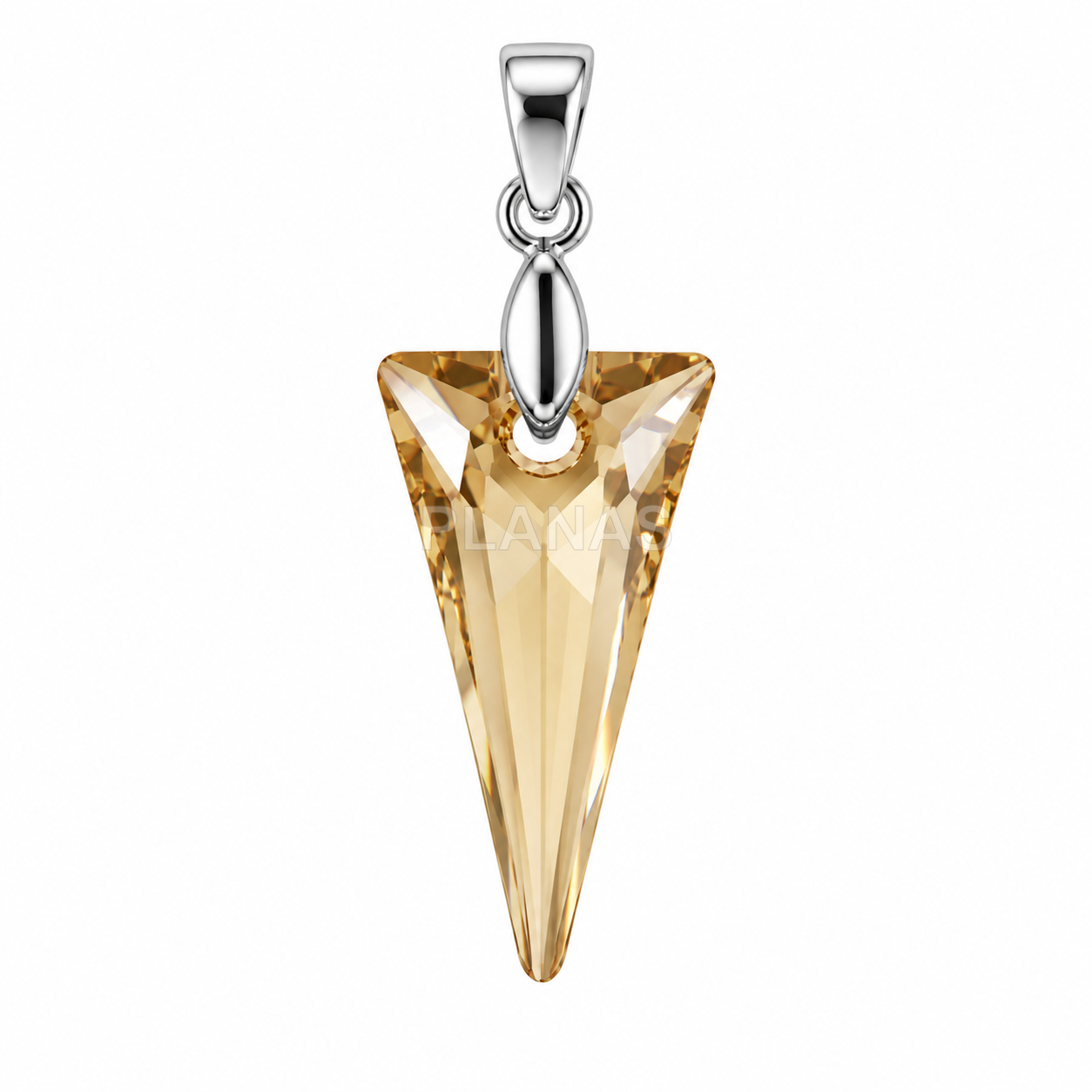 Colgante en Plata de ley rodiada con Componente Swarovski.  