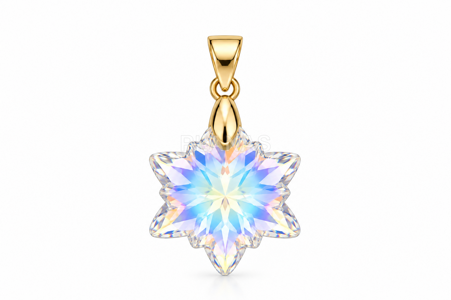 Colgante en Plata de ley con Componente Swarovski. EDELWEISS.