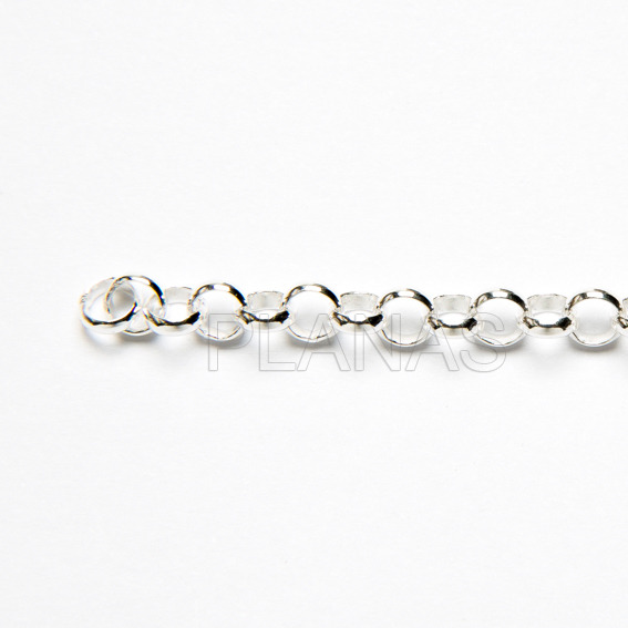 Rolo chain in sterling silver 4mm to meters