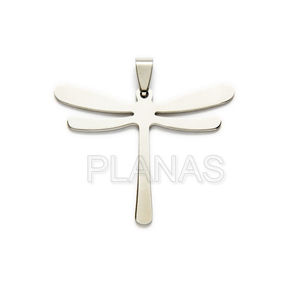 Steel dragonfly pendant