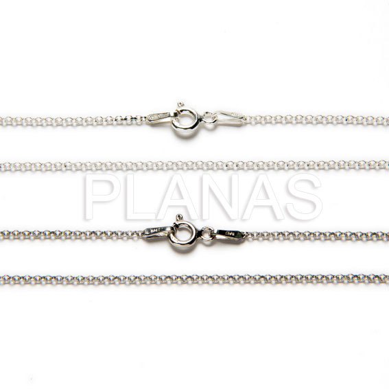 Rolo chain sterling silver diamond products 1 mm.