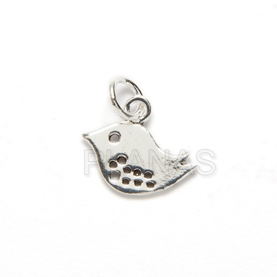 Mini pingente em prata, 10x10mm.