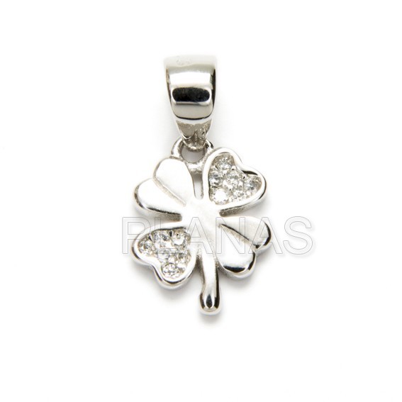 Mini pendant with circonitas in sterling silver.