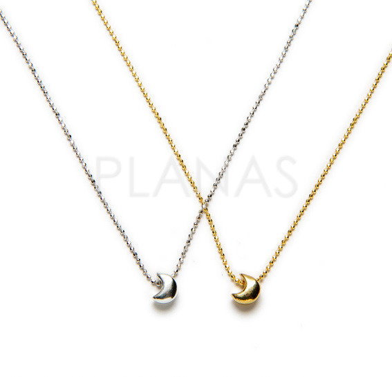 Collar Minimalista en Plata de Ley.LUNA