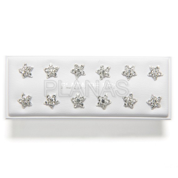 Silver earrings 6 pairs pack