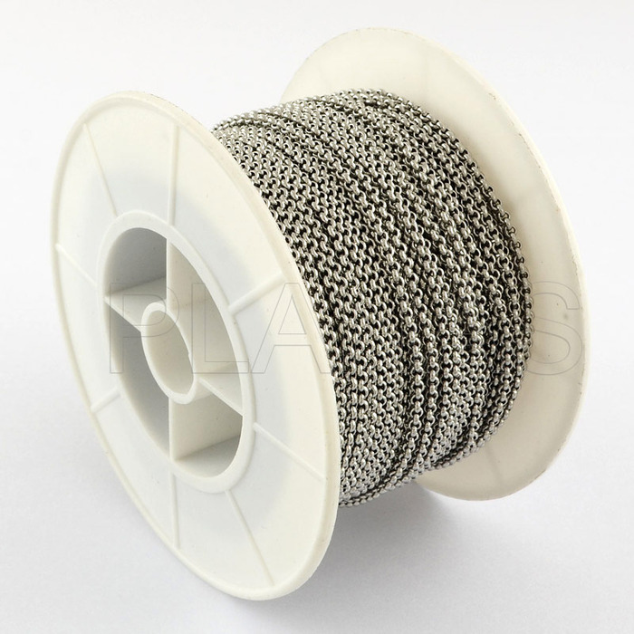 Cadena en Acero 316, Rolo 4mm, a metros.