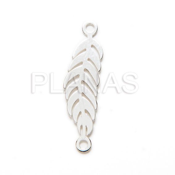 Entrepieza en Plata de ley. PLUMA.