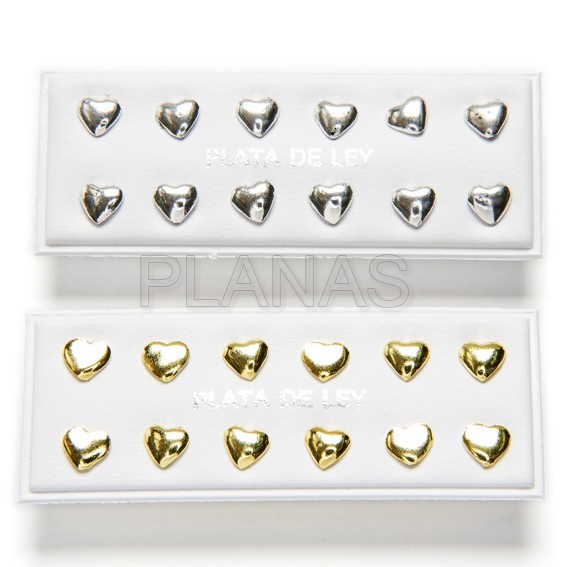 Silver earrings 6 pairs pack