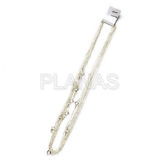 Pack of 10 forced chains 030 in sterling silver.