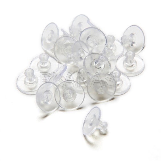 Plastic pressure for earrings.