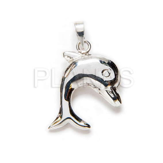 Sterling silver pendant.delfin.
