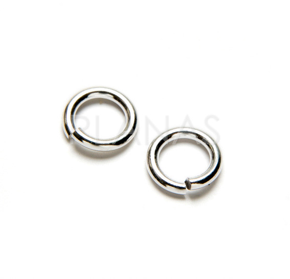 Silver rings open 9x7x1,2mm