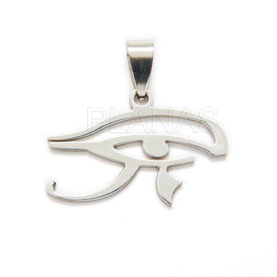 Colgante en Acero Inoxidable.OJO DE HORUS.