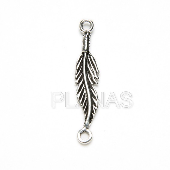 Pena de prata sterling interpiece