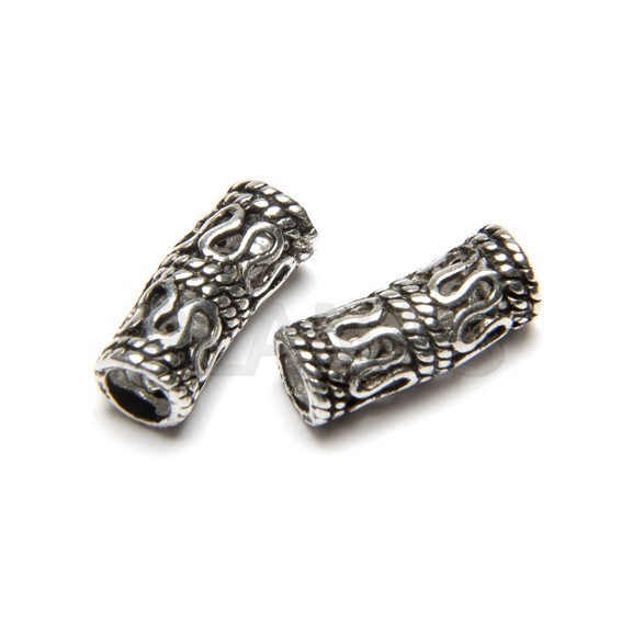 Balinese tube sterling silver 8,5x3,5mm.