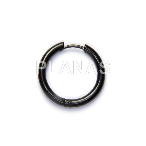 Stainless steel ring, color black.18x2mm.