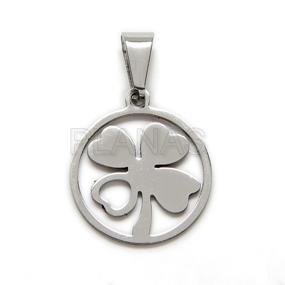 Colgante en Acero Inoxidable 316. TREBOL.