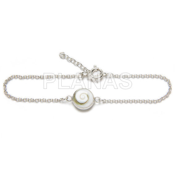 Anklet in sterling silver and chiva.