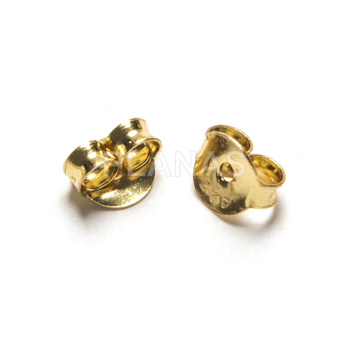 Pressão em prata de lei e banho de ouro de 5,5 mm.