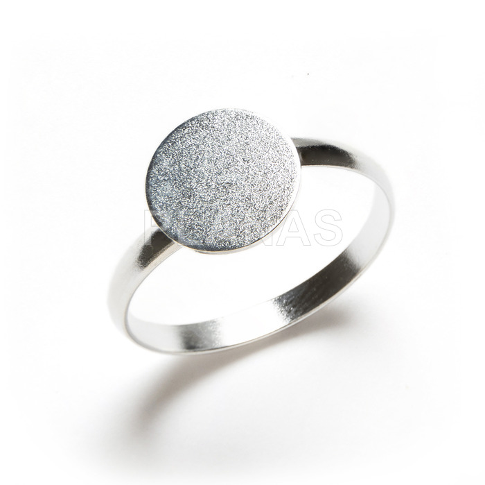 Silver ring fornitura for half-round