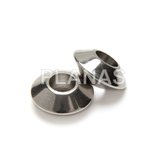 Entrepieza en Acero Inoxidable.10x4mm.